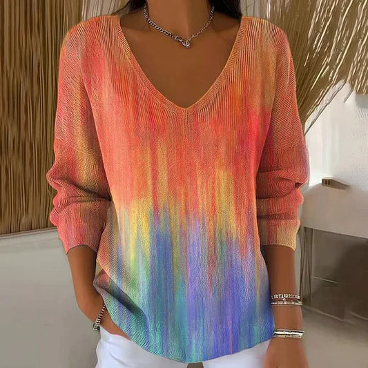 Sweat-shirt tricoté à manches longues