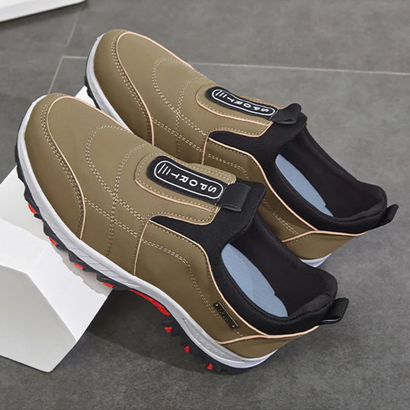 Chaussures de randonnée orthopédiques imperméables à enfiler pour hommes