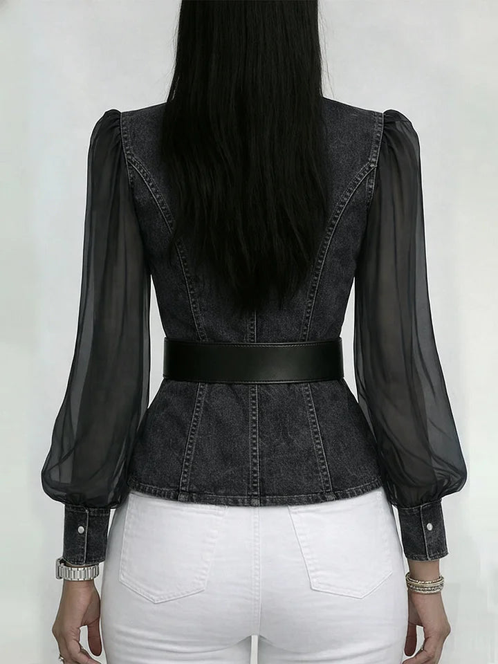 Chemisier structuré en denim Valerisse pour femme