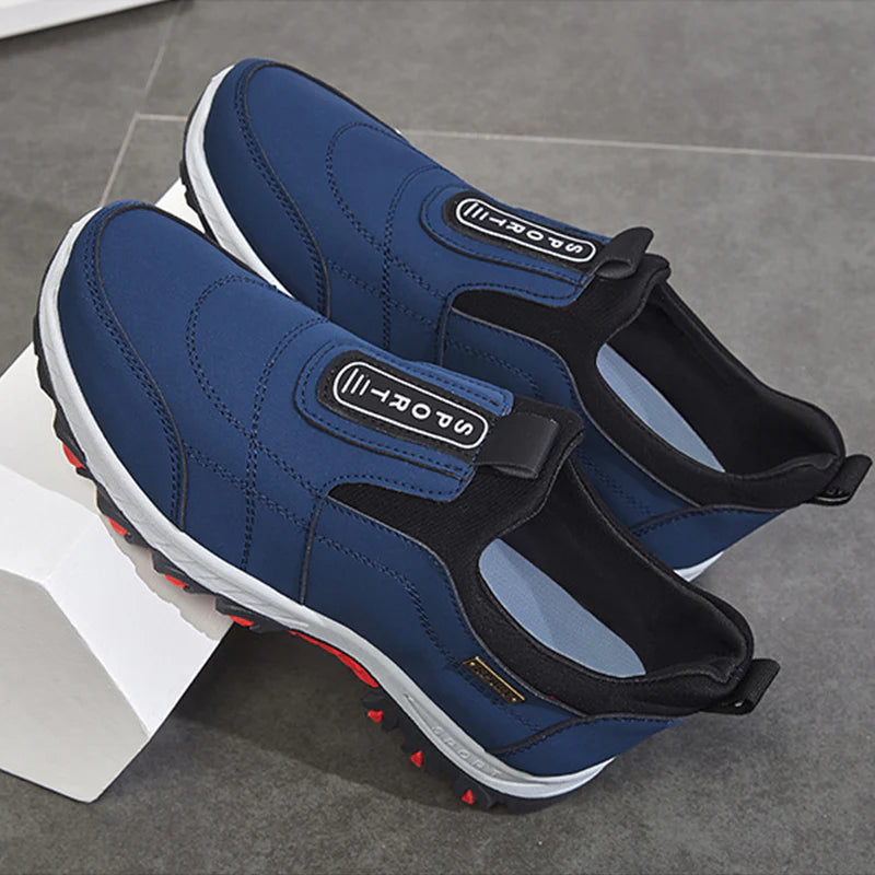 Chaussures de randonnée orthopédiques imperméables à enfiler pour hommes