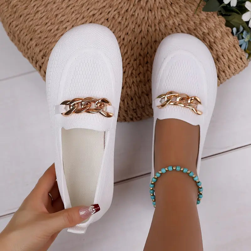 Ballerines à paillettes grandes tailles - Chaussures respirantes à enfiler