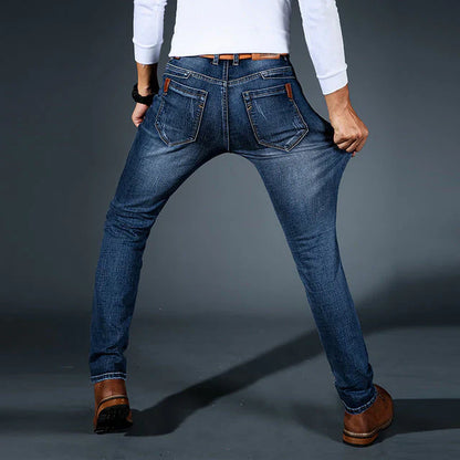 Jeans fuselés extensibles 4 directions de qualité supérieure pour hommes