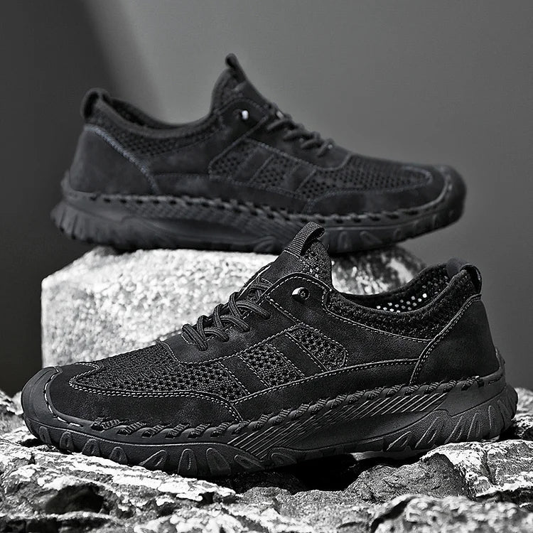 Chaussures de randonnée orthopédiques en cuir pour hommes