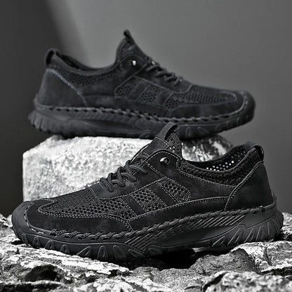 Chaussures de randonnée orthopédiques en cuir pour hommes