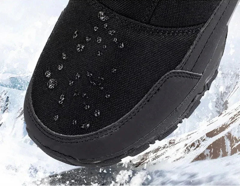 Bottes de neige imperméables, isolées et zippées pour hommes, tout terrain
