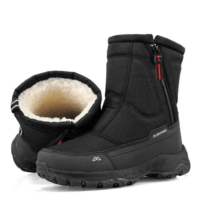 Bottes de neige imperméables, isolées et zippées pour hommes, tout terrain