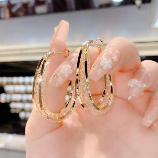 Boucles d’oreilles créoles ovales en maille tressée pour femme en argent sterling 925