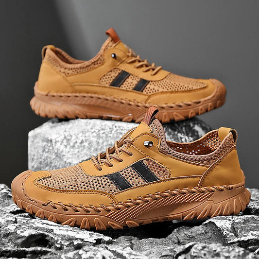 Chaussures de randonnée orthopédiques en cuir pour hommes