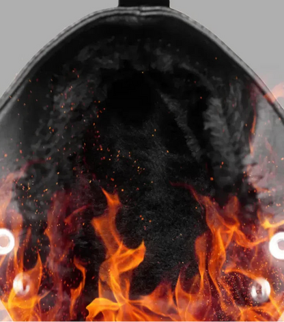 Bottines Chukka Orthopédiques Homme en Cuir Véritable avec Doublure Polaire