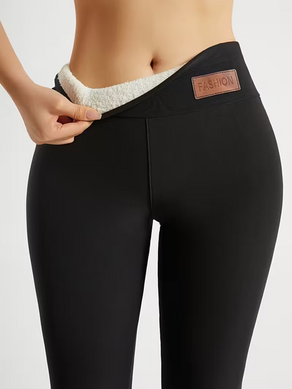Leggings doublés en polaire pour femmes