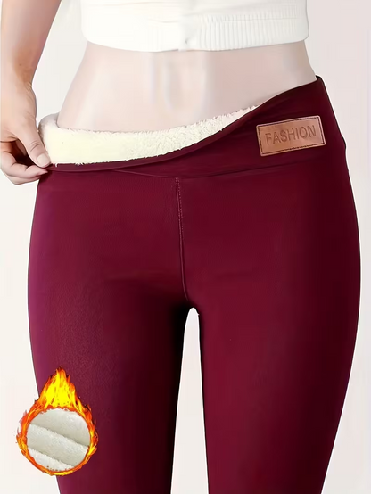 Leggings doublés en polaire pour femmes