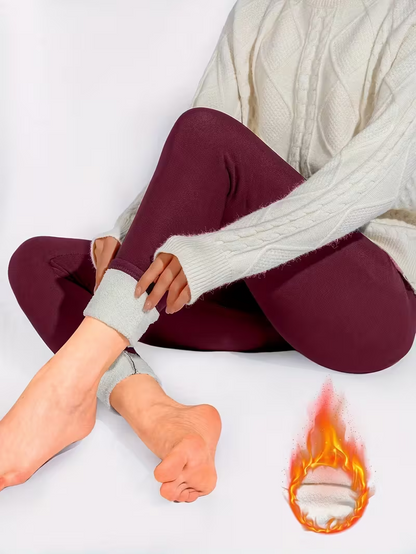 Leggings doublés en polaire pour femmes