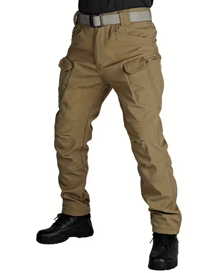 Pantalon cargo tactique d'hiver pour homme, doublé polaire