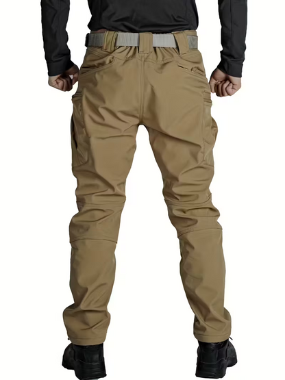 Pantalon cargo tactique d'hiver pour homme, doublé polaire
