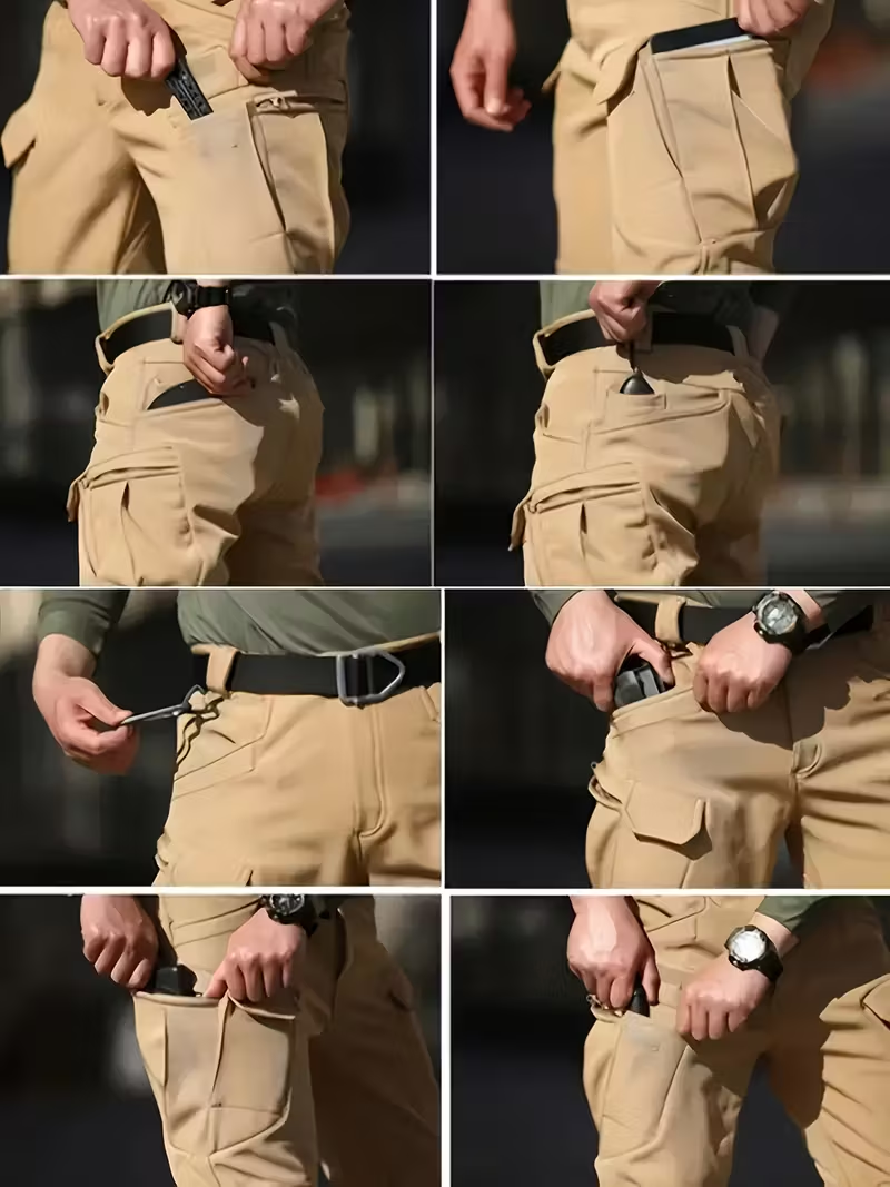 Pantalon cargo tactique d'hiver pour homme, doublé polaire