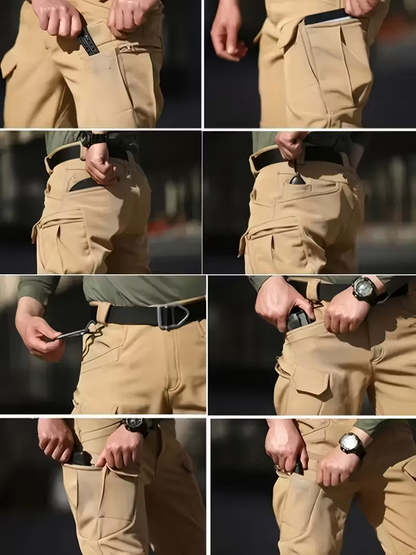Pantalon cargo tactique d'hiver pour homme, doublé polaire