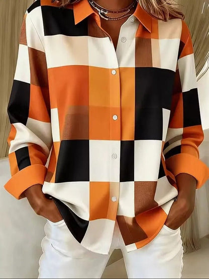 Chemisier de travail à carreaux Willowbrook à manches longues